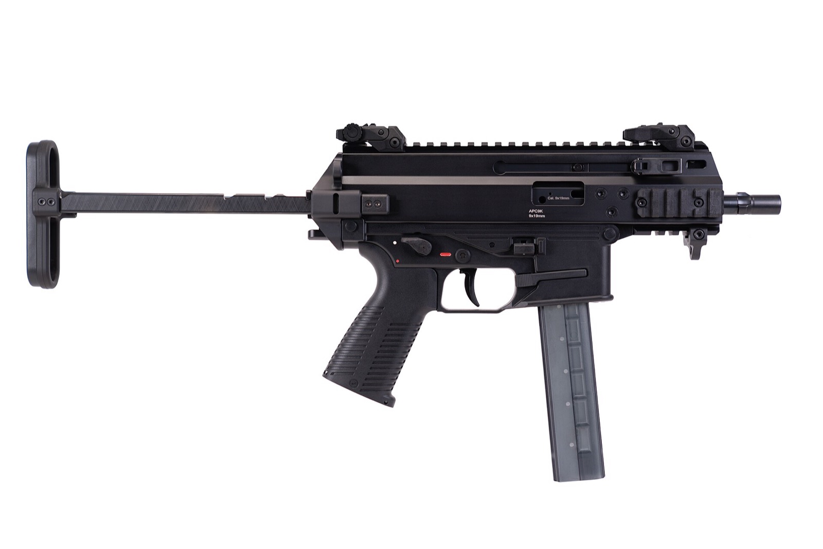 The B&T APC9K, the real compact submachine gun the Archwick replica is licensed from.