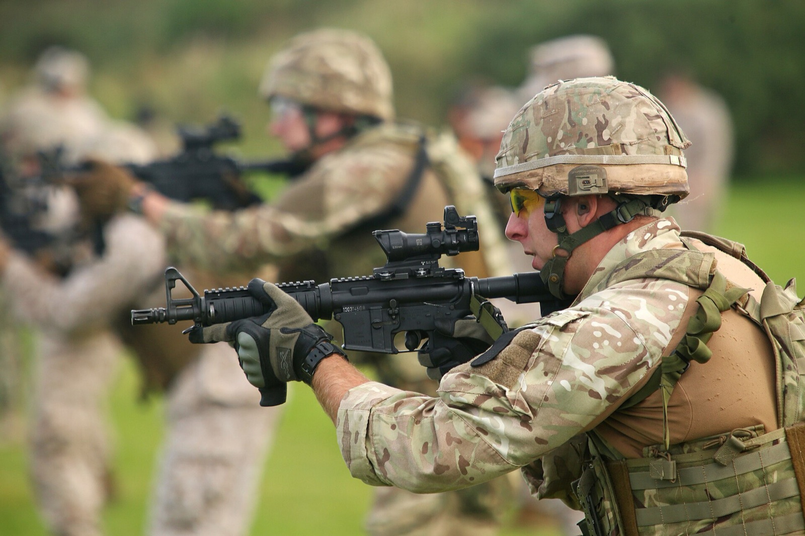 A British Royal Marine on a live fire range near Inverness during Exercise Tartan Eagle. Picture for illustration.